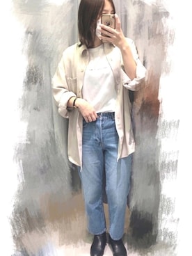 「アンクルデニム」｜ちゃみんさん（レディース・156cm）の秋コーディネート
