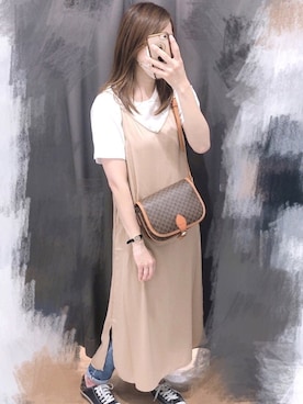 「キャミソールワンピ」｜ちゃみんさん（レディース・156cm）の夏コーディネート