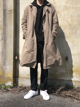 「COMOLI（コモリ）のアイテム（その他アウター）」を使った、matさん（メンズ・181cm）の春コーディネート