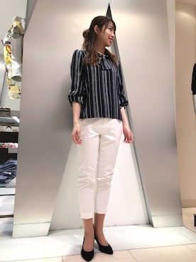 「NARACAMICIE（ナラカミーチェ）のアイテム（パンツ）」を使った、Margheritaさん（レディース・162cm）の春コーディネート