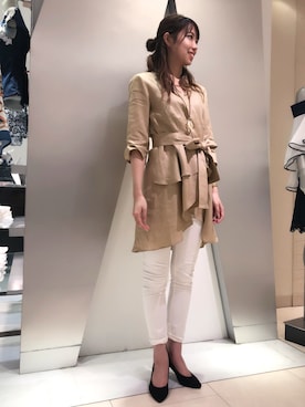 「NARACAMICIE（ナラカミーチェ）のアイテム（パンツ）」を使った、Margheritaさん（レディース・162cm）の春コーディネート