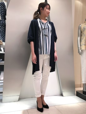 「NARACAMICIE（ナラカミーチェ）のアイテム（パンツ）」を使った、Margheritaさん（レディース・162cm）の春コーディネート