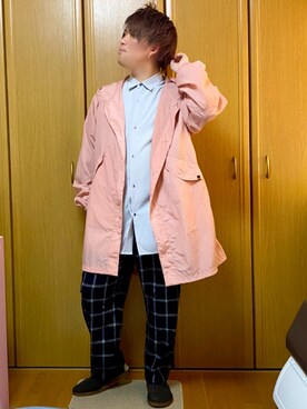 モッズコート ピンク系 を使ったメンズ人気ファッションコーディネート Wear