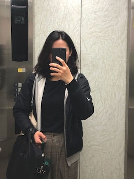 「UNIQLO（ユニクロ）のアイテム（スタジャン）」を使った、Arisaさん（レディース・162cm）の夏コーディネート