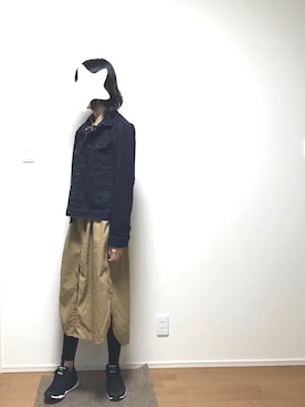 「レギンス」｜「アイテム（シャツワンピース、ベージュ系）」を使った、hanazoo＊さん（レディース・169cm）の冬コーディネート