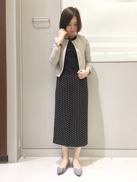 「Rouge vif（ルージュヴィフ）のアイテム（ブルゾン）」を使った、Asami0328さん（レディース・171cm）の秋コーディネート
