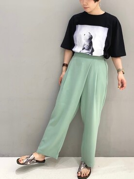 「SEVENDAYS=SUNDAY（セブンデイズサンデイ）のアイテム」を使った、ふじやさん（レディース・161cm）の夏コーディネート