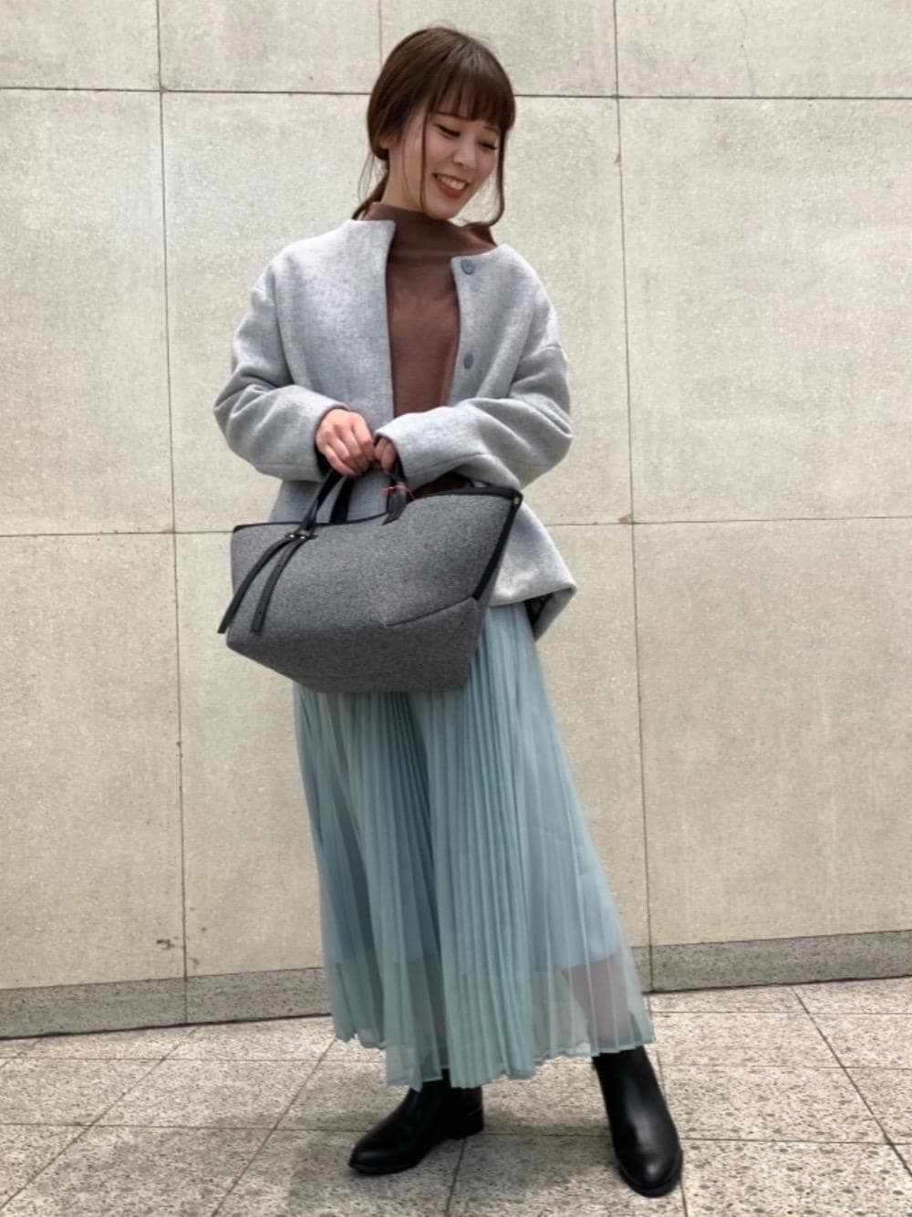美品✨CFC アッシュクウール ノーカラー ショート コート　34 ◇CFC アッシュクウール ノーカラー ショート コートを使った