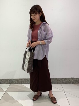 「【企画】U170cmスカートスタイル」｜natsumiさん（レディース・162cm）の春コーディネート