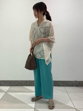 「Laugoa（ラウゴア）のアイテム（ハンドバッグ）」を使った、natsumiさん（レディース・162cm）の春コーディネート