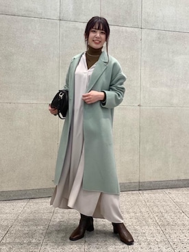 「Tシャツ/カットソー」｜「アイテム（チェスターコート）」を使った、natsumiさん（レディース・162cm）の秋コーディネート