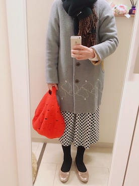 「POU DOU DOU（プードゥドゥ）のアイテム（その他アウター）」を使った、みゃむさん（レディース・160cm）の冬コーディネート
