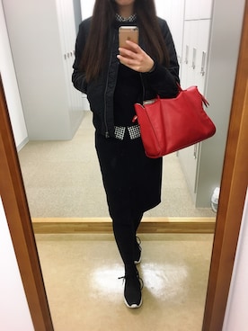 「Ameri（アメリ）のアイテム（スニーカー）」を使った、N.Y.さん（レディース・158cm）の冬コーディネート