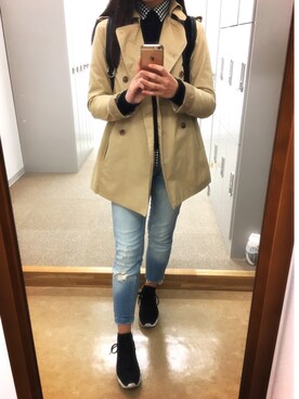 「Ameri（アメリ）のアイテム（スニーカー）」を使った、N.Y.さん（レディース・158cm）の春コーディネート