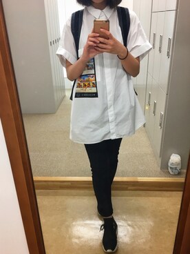 「Ameri（アメリ）のアイテム（スニーカー）」を使った、N.Y.さん（レディース・158cm）の春コーディネート