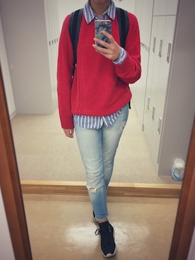 「Ameri（アメリ）のアイテム（スニーカー）」を使った、N.Y.さん（レディース・158cm）の秋コーディネート