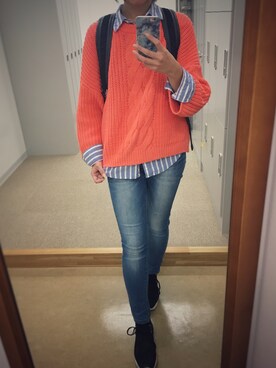 「Ameri（アメリ）のアイテム（スニーカー）」を使った、N.Y.さん（レディース・158cm）の秋コーディネート