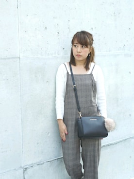 「MichaelKors」｜「アイテム（オールインワン・サロペット）」を使った、ももまるさん（レディース・153cm）の秋コーディネート