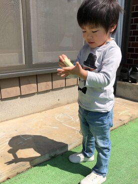 「おうちファッション」｜✓﻿EMさん（キッズ・100cm）の春コーディネート