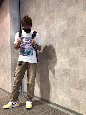 「Dickies（ディッキーズ）のアイテム（バックパック/リュック）」を使った、チャンこつさん（メンズ・172cm）の秋コーディネート