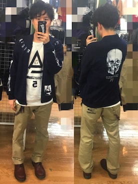 「ANARC of hex（アナークオブヘックス）のアイテム」を使った、アナーキー田中さん（メンズ・171cm）の冬コーディネート