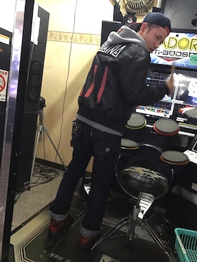 「ANARC of hex（アナークオブヘックス）のアイテム」を使った、アナーキー田中さん（メンズ・171cm）の冬コーディネート