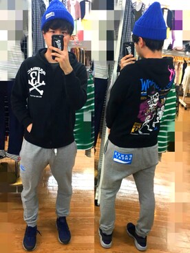 「SABBAT13（サバト）のアイテム」を使った、アナーキー田中さん（メンズ・171cm）の春コーディネート