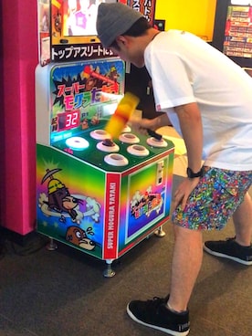 「ROLLING CRADLE（ローリングクレイドル）のアイテム（ニットキャップ/ビーニー）」を使った、アナーキー田中さん（メンズ・171cm）の夏コーディネート