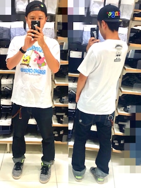 「ROLLING CRADLE（ローリングクレイドル）のアイテム（Tシャツ/カットソー）」を使った、アナーキー田中さん（メンズ・171cm）の秋コーディネート