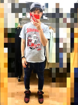 「ROLLING CRADLE（ローリングクレイドル）のアイテム（パンツ）」を使った、アナーキー田中さん（メンズ・171cm）の春コーディネート