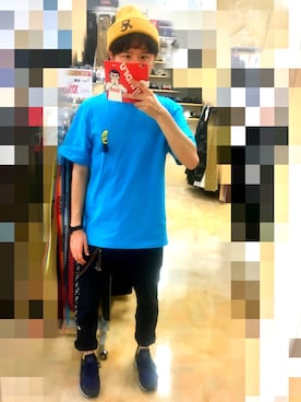 「ROLLING CRADLE（ローリングクレイドル）のアイテム（ニットキャップ/ビーニー）」を使った、アナーキー田中さん（メンズ・171cm）の春コーディネート