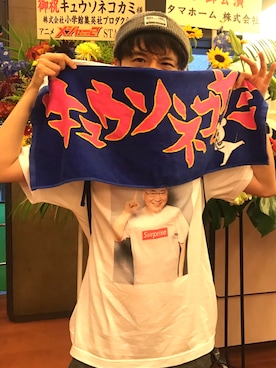 「ROLLING CRADLE（ローリングクレイドル）のアイテム（ニットキャップ/ビーニー）」を使った、アナーキー田中さん（メンズ・171cm）の夏コーディネート