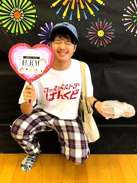 「ROLLING CRADLE（ローリングクレイドル）のアイテム（パンツ）」を使った、アナーキー田中さん（メンズ・171cm）の夏コーディネート