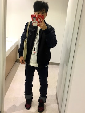 「ROLLING CRADLE（ローリングクレイドル）のアイテム（パンツ）」を使った、アナーキー田中さん（メンズ・171cm）の秋コーディネート