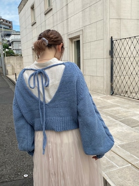 「AS KNOW AS PINKY（アズノゥアズピンキー）のたっぷりチュールスカート（スカート、ホワイト系）」を使った、yuhna1015さん（レディース・158cm）の冬コーディネート