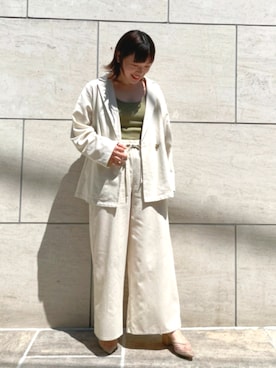 「AS KNOW AS PINKY（アズノゥアズピンキー）のアイテム（ジャケット/アウター）」を使った、yuhna1015さん（レディース・158cm）の春コーディネート