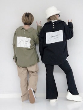 「VANS（バンズ）のVANS ヴァンズ OLD SKOOL DX オールドスクール DX V36CL+ BLACK（スニーカー、ブラック系）」を使った、yokopiさん（レディース・150cm）の秋コーディネート