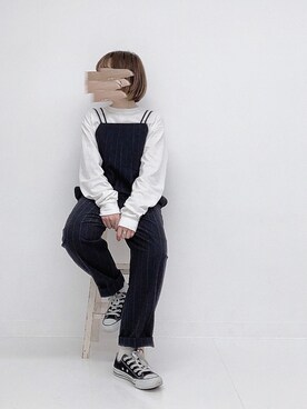 「Factor=（ファクターイコール）のアイテム（オールインワン・サロペット）」を使った、yokopiさん（レディース・150cm）の春コーディネート