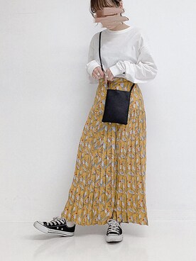 「Factor=（ファクターイコール）のアイテム（スカート）」を使った、yokopiさん（レディース・150cm）の春コーディネート