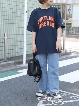 「Factor=（ファクターイコール）のアイテム（バッグ）」を使った、yokopiさん（レディース・150cm）の春コーディネート