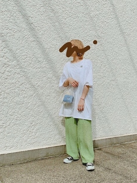 「Factor=（ファクターイコール）のアイテム（パンツ）」を使った、yokopiさん（レディース・150cm）の夏コーディネート