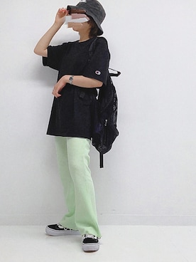 「Factor=（ファクターイコール）のアイテム（パンツ）」を使った、yokopiさん（レディース・150cm）の夏コーディネート