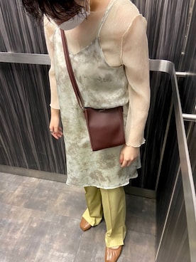 「ピスタチオ」｜「アイテム（キャミソール）」を使った、ミさん（レディース・150cm）の夏コーディネート