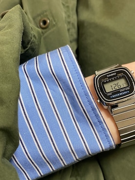 「CASIO」｜「アイテム（ジャケット/アウター）」を使った、ミさん（レディース・150cm）の冬コーディネート