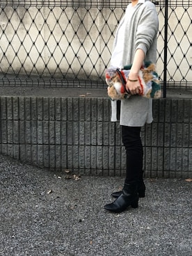 「ファークラッチ」｜「アイテム（ブーツ）」を使った、ukiさん（レディース・154cm）の秋コーディネート