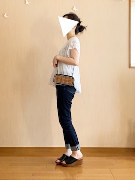 「eb.a.gos（エバゴス）のアイテム（財布/小物）」を使った、ukiさん（レディース・154cm）の夏コーディネート