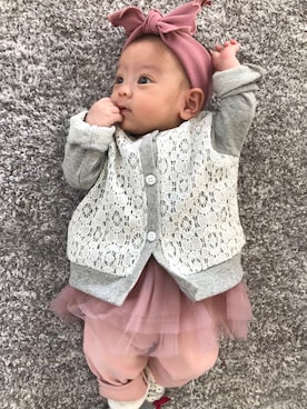 「赤ちゃん」｜「アイテム（その他アウター）」を使った、3o3oさん（キッズ・50cm）の秋コーディネート