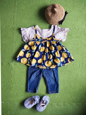 「babygap」｜「アイテム（その他シューズ）」を使った、3o3oさん（キッズ・70cm）の夏コーディネート