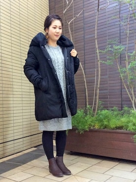 「LBC（エルビーシー）のアイテム（ジャケット/アウター）」を使った、sayaさん（レディース・156cm）の冬コーディネート