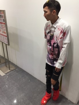 「TADY & KING（タディアンドキング）のアイテム（アクセサリー、シルバー系）」を使った、Eason Chiuさん（メンズ・173cm）の秋コーディネート